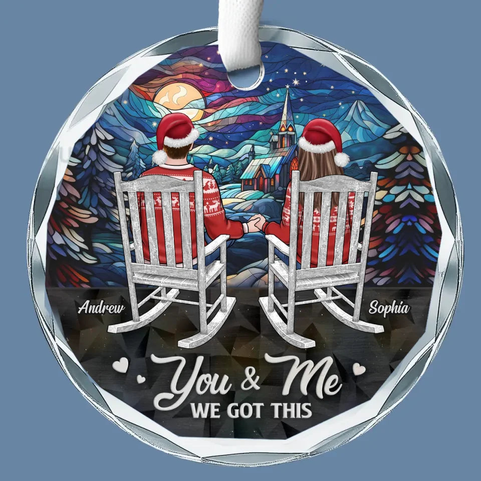 Vous faites de chaque jour un moment de Noël – Ornement en verre personnalisé pour couple – Cadeau de Noël pour mari et femme, anniversaire