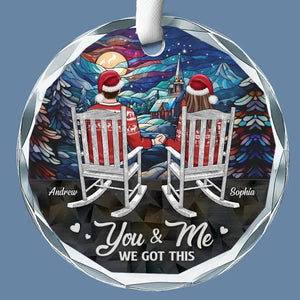 Vous faites de chaque jour un moment de Noël – Ornement en verre personnalisé pour couple – Cadeau de Noël pour mari et femme, anniversaire