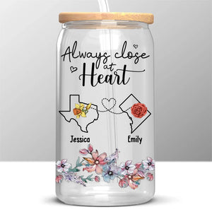 Une excellente façon de porter un toast à votre amitié - Tasse en verre personnalisée Bestie, tasse à café glacé - Cadeau pour meilleures amies, meilleures amies, sœurs