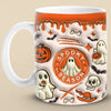 Une maison hantée est une maison heureuse - Mug familial imprimé effet gonflable 3D - Cadeau d'Halloween pour les membres de la famille