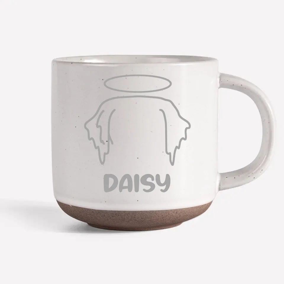 Ange avec des pattes, le paradis a gagné un ami à quatre pattes - Tasse en céramique personnalisée commémorative - Cadeau de condoléances pour les propriétaires et les amoureux des animaux