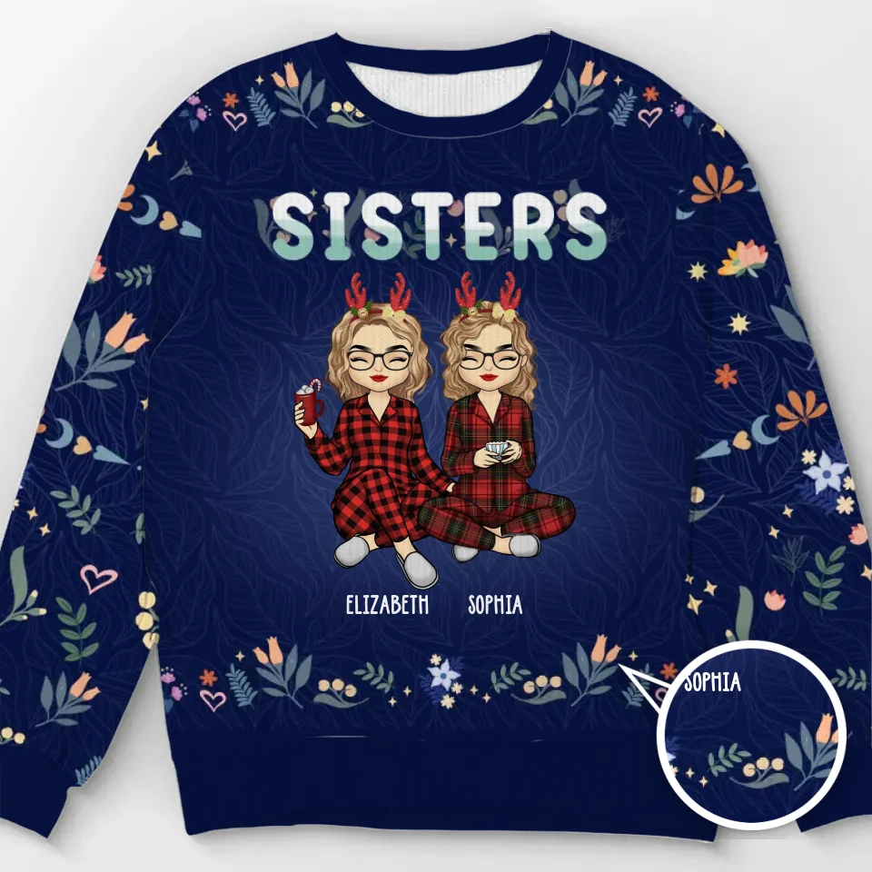 Jingle Ladies Rock - Sweat-shirt personnalisé et moche pour meilleure amie - Pull unisexe en laine - Cadeau de Noël pour meilleures amies, meilleures amies, sœurs