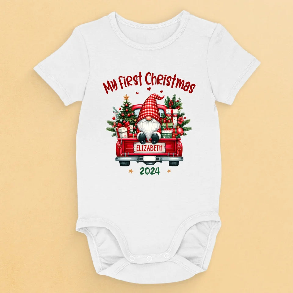 Le plus mignon petit assistant du Père Noël - Body bébé personnalisé pour toute la famille - Cadeau de Noël pour bébé, enfant et nouveau-né
