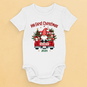 Le plus mignon petit assistant du Père Noël - Body bébé personnalisé pour toute la famille - Cadeau de Noël pour bébé, enfant et nouveau-né