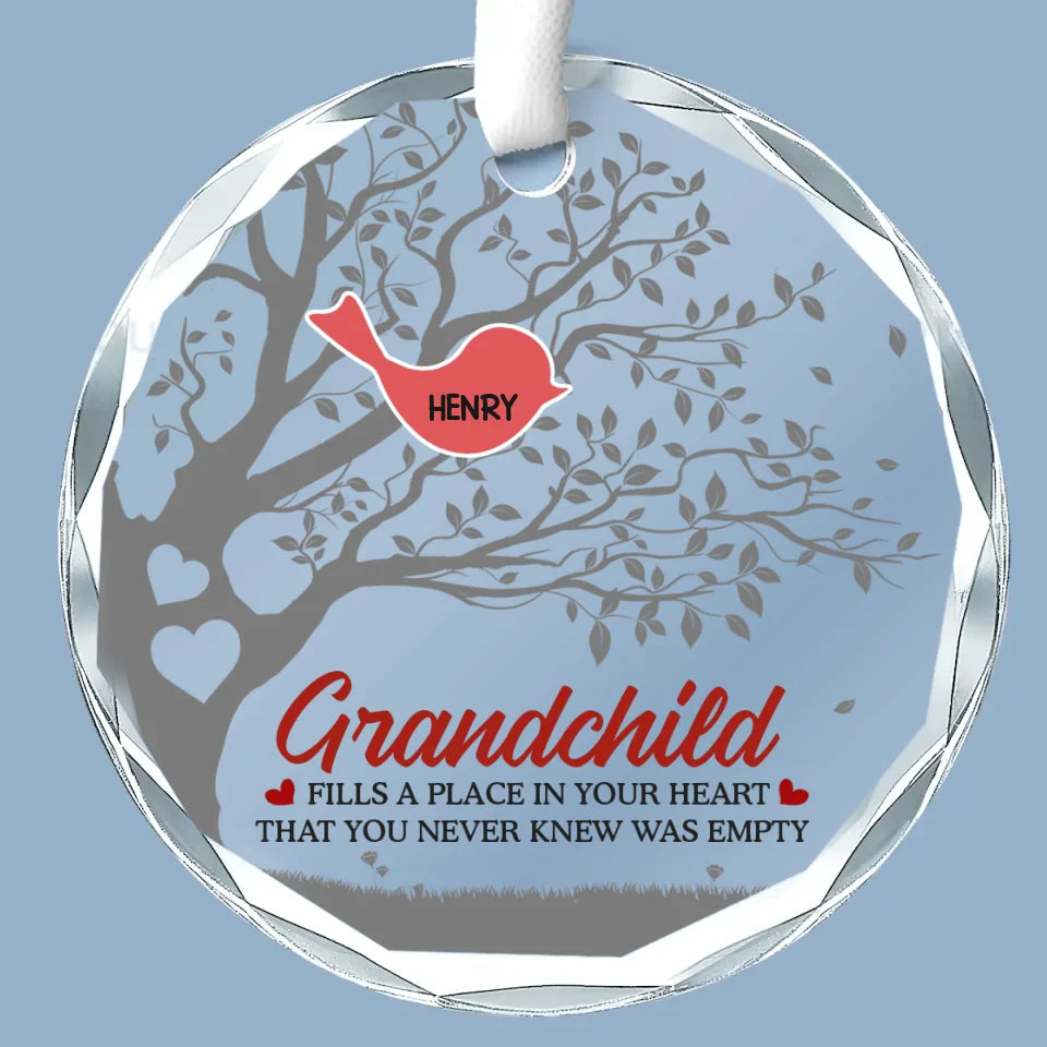 Les petits-enfants rendent la vie plus belle – Décoration de Noël personnalisée en verre avec cercle – Cadeau de Noël pour grand-mère
