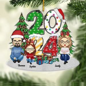 La joie de Noël, c'est la famille réunie ! - Décoration personnalisée pour la famille - Forme personnalisée en acrylique - Cadeau de Noël pour les membres de la famille