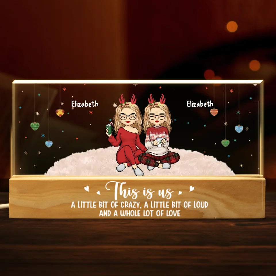 À Noël, tous les chemins mènent à la maison - Veilleuse LED 3D personnalisée en acrylique avec lettres - Cadeau de Noël pour les membres de la famille