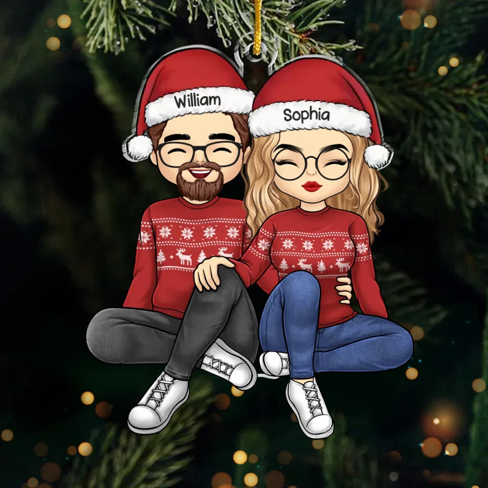 Avec toi, chaque instant est spécial - Ornement personnalisé pour couple - Forme personnalisée en acrylique - Cadeau de Noël pour mari et femme, anniversaire