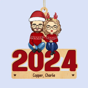 Rires et amour remplissent notre maison ce Noël - Ornement en cuir personnalisé pour la famille - Cadeau de Noël pour les membres de la famille