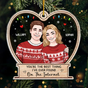 Ne cessez jamais de croire au Père Noël ou à l'amour - Ornement personnalisé pour couple - Forme personnalisée en acrylique - Cadeau de Noël pour mari et femme, anniversaire