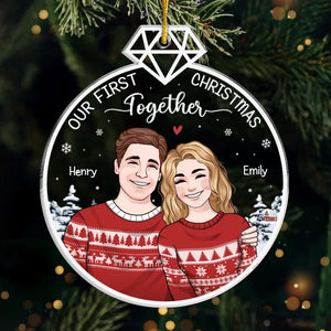 Cela commence à ressembler beaucoup à notre premier Noël ensemble - Ornement personnalisé pour couple - Forme personnalisée en acrylique - Cadeau de Noël pour mari et femme, anniversaire, premier Noël