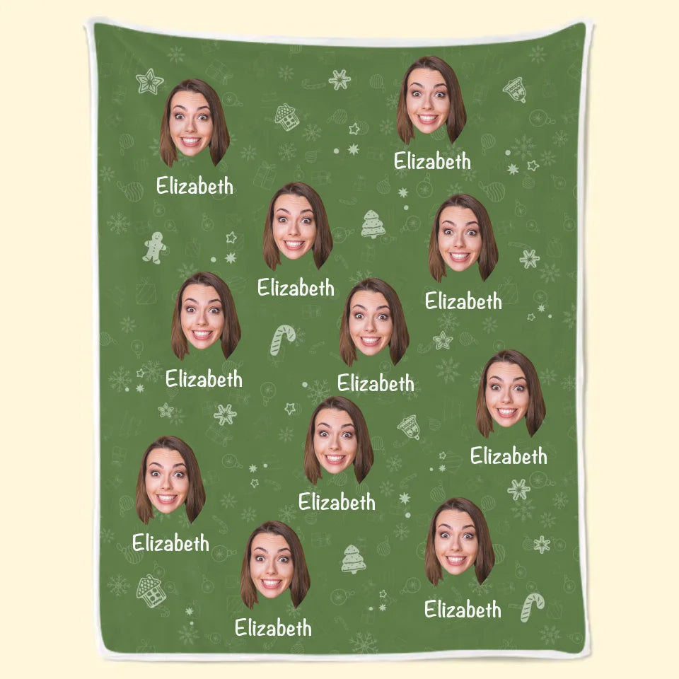 Couverture personnalisée avec photo : « Déballez-vous pour les fêtes les plus joyeuses » – Couverture familiale personnalisée – Cadeau de Noël pour les membres de la famille