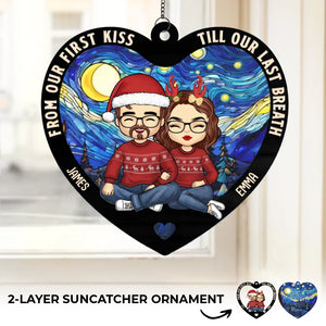 J'ai déjà reçu le meilleur cadeau cette année - Ornement attrape-soleil personnalisé pour couple à suspendre à la fenêtre - Cadeau de Noël pour mari et femme, anniversaire