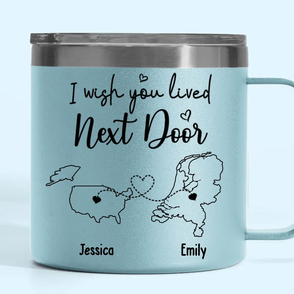 Les bons amis et les bonnes boissons rendent la vie meilleure - Gobelet personnalisé en acier inoxydable de 14 oz avec poignée - Cadeau pour meilleures amies, meilleures amies, sœurs