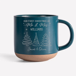 Être marié est le cadeau de cette année - Tasse en poterie personnalisée pour couple - Cadeau de Noël pour mari et femme, anniversaire, premier Noël