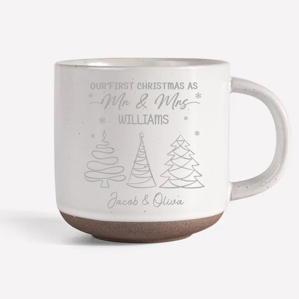 Être marié est le cadeau de cette année - Tasse en poterie personnalisée pour couple - Cadeau de Noël pour mari et femme, anniversaire, premier Noël