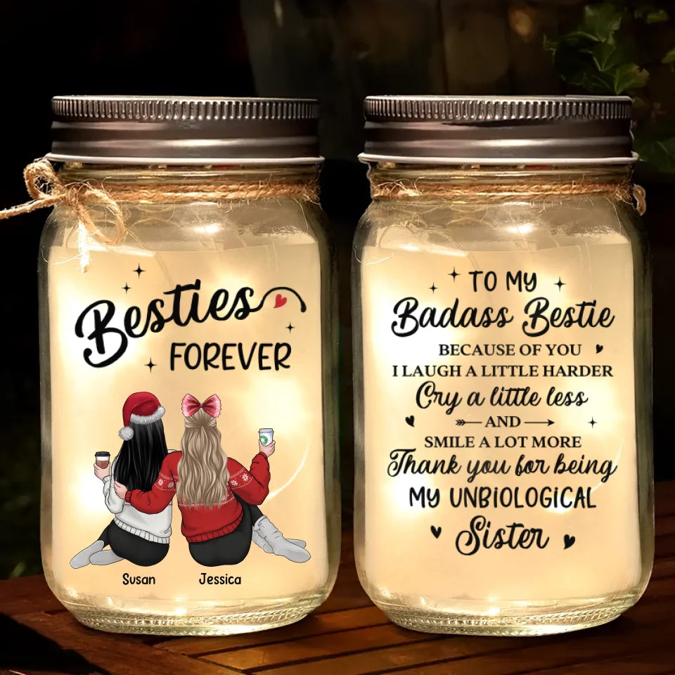 Tu es une bénédiction pour ma vie - Lampe personnalisée en pot Mason - Cadeau de Noël pour les meilleures amies, les meilleures amies et les sœurs