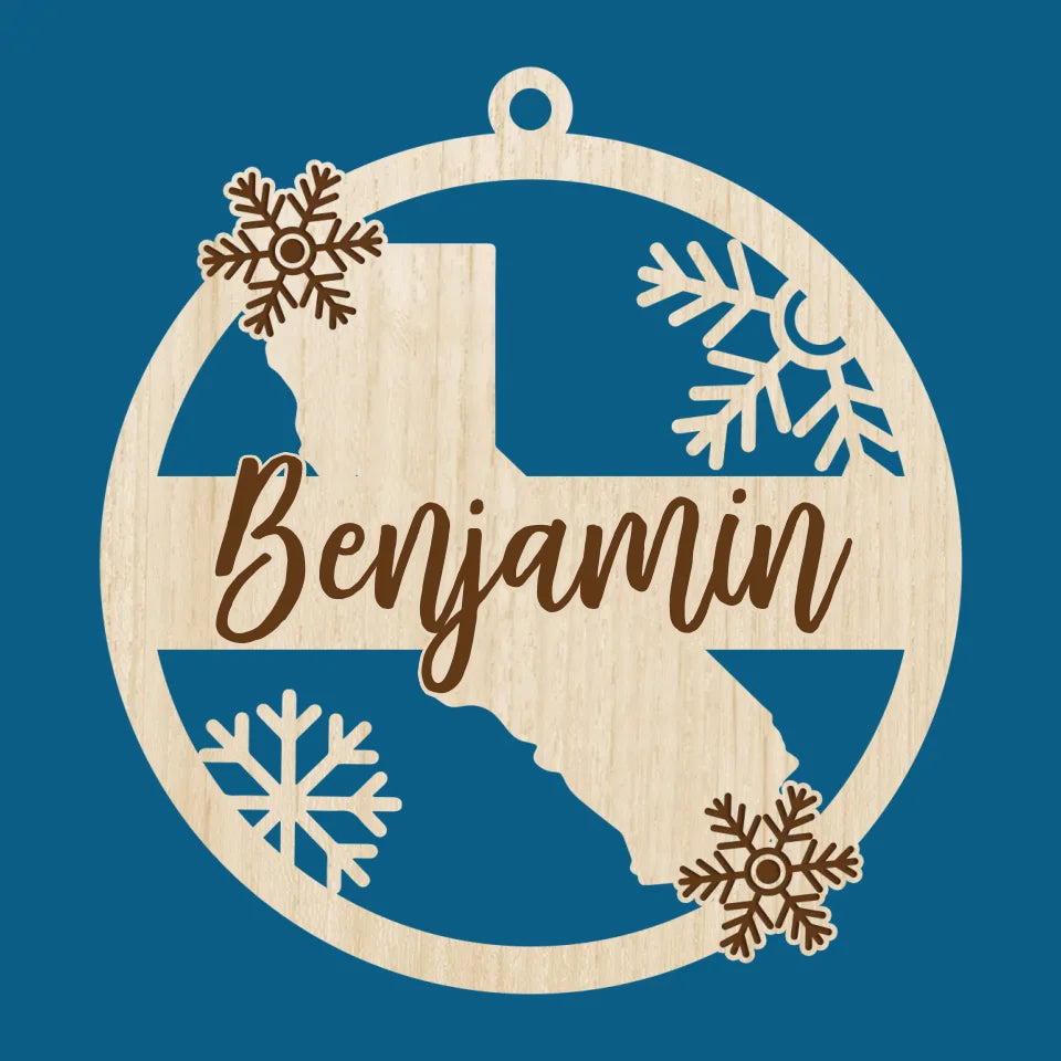 Restez calme et faites vibrer votre cœur jusqu'au bout ! Ornement personnalisé pour toute la famille ! Bois de forme personnalisée ! Cadeau de Noël pour les membres de la famille