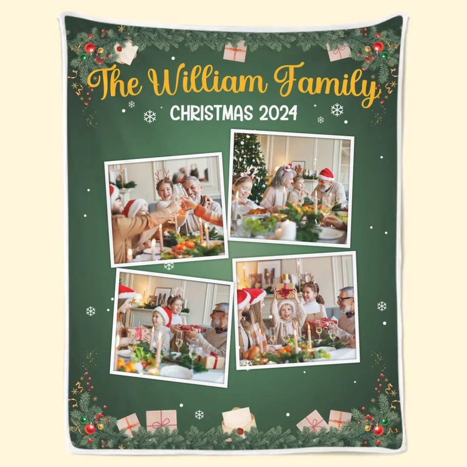 Une photo de famille personnalisée est le plus beau cadeau de Noël ! Couverture familiale personnalisée ! Cadeau de Noël pour les membres de la famille