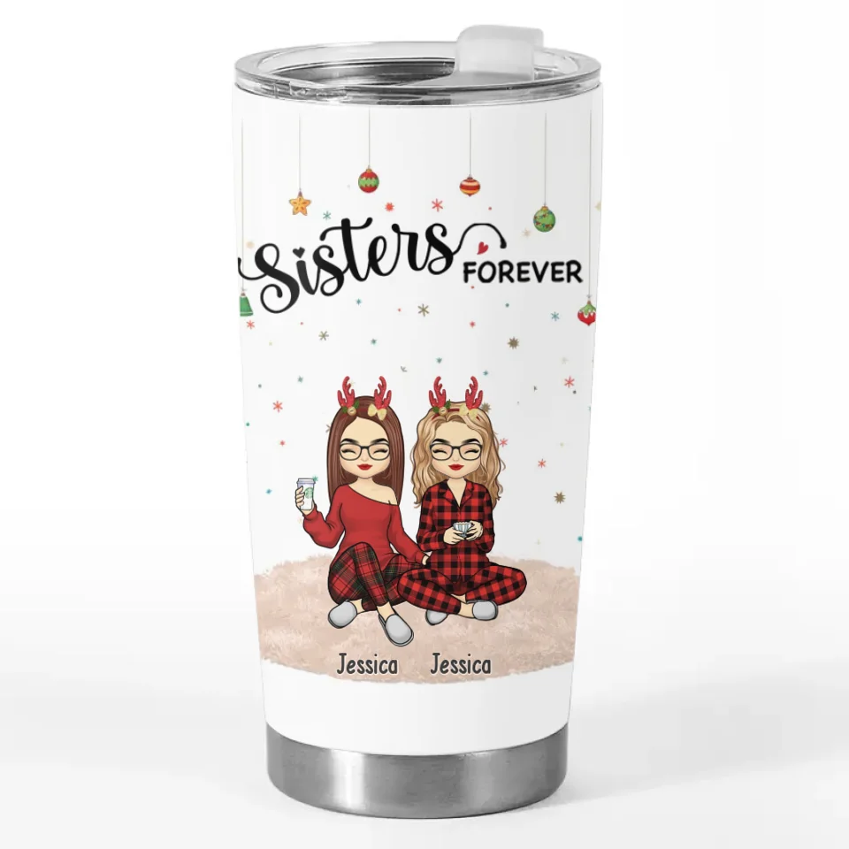Ce Noël, offrez le cadeau de l'amour et le cadeau du bonheur - Gobelet personnalisé pour la famille - Cadeau de Noël pour les membres de la famille, les frères et sœurs