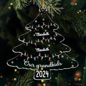 Il n'y a pas d'endroit comme la maison pour les vacances - Ornement personnalisé personnalisé pour la famille - Forme personnalisée en acrylique - Cadeau de Noël pour grand-mère, grand-père, petits-enfants