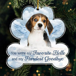 Photo personnalisée « Les meilleurs amis sont de toutes races » – Ornement commémoratif personnalisé – Forme personnalisée en acrylique – Cadeau de condoléances, cadeau de Noël pour propriétaires d'animaux et amoureux des animaux
