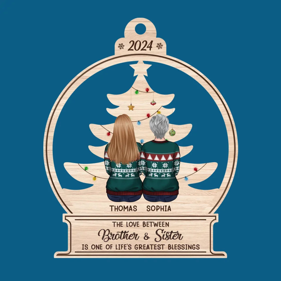 Le plus beau cadeau que nos parents nous ont offert - Décoration familiale personnalisée - Bois de forme personnalisée - Cadeau de Noël pour les membres de la famille, les frères et sœurs