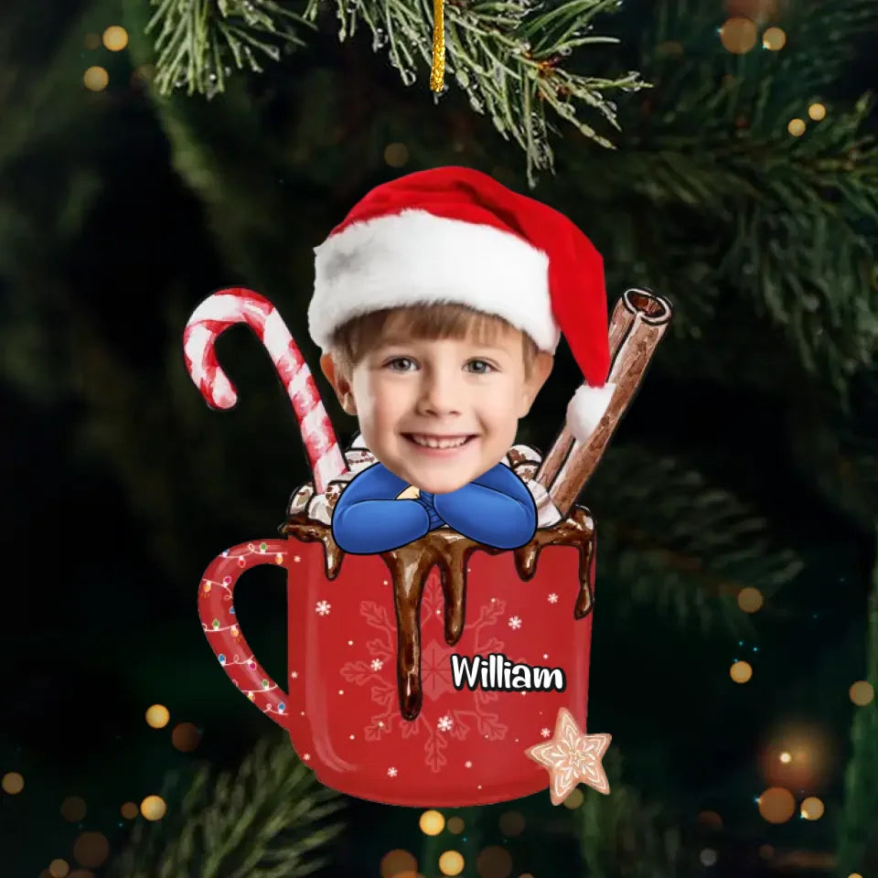 Photo personnalisée : J'ai hâte de passer Noël ensemble - Décoration personnalisée en famille - Acrylique en forme personnalisée - Cadeau de Noël pour grand-mère, grand-père, petit-enfant
