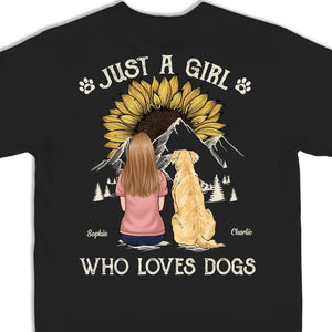 Juste un homme qui aime les animaux - T-shirt unisexe personnalisé avec imprimé au dos pour chien et chat - Cadeau pour les propriétaires et les amoureux des animaux