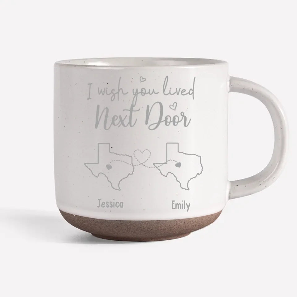 I Wish We Lived Closer - Bestie Personalized Custom Pottery Mug - Gift For Best Friends, BFF, Sisters - New Arrival, AMZ