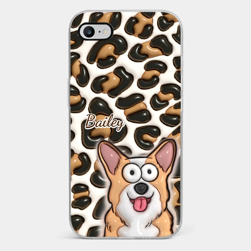 Les animaux de compagnie sont comme des membres de la famille et leur amour est un trésor intemporel - Coque de téléphone transparente personnalisée avec effet gonflable 3D pour chien et chat - Cadeau pour propriétaires et amoureux des animaux