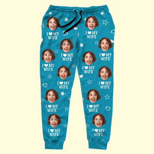 Photo personnalisée tous les jours, je t'aime - Pyjama personnalisé pour couple - Cadeau de Noël pour mari et femme, anniversaire