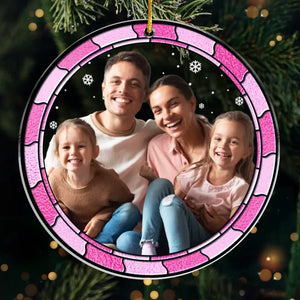 Photo personnalisée : Noël est mieux passé en famille - Décoration personnalisée pour la famille - Forme personnalisée en acrylique - Cadeau de Noël pour les membres de la famille