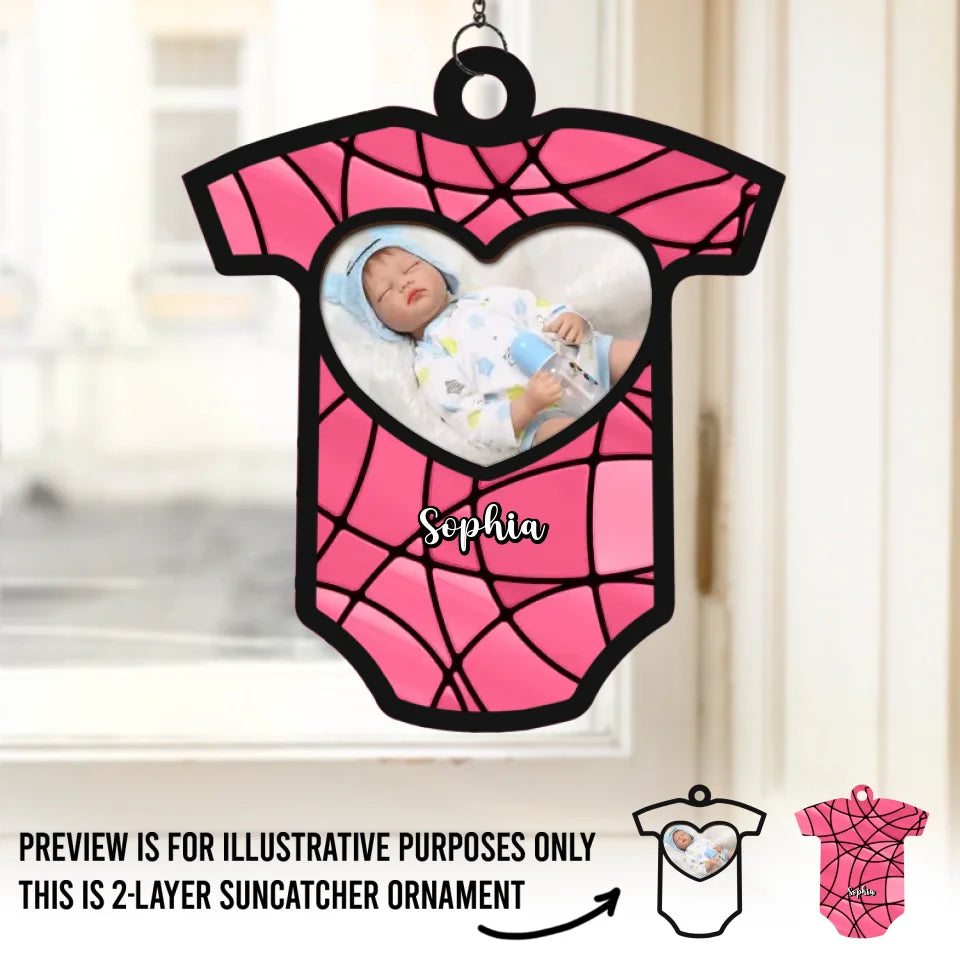 Photo personnalisée : éternellement reconnaissant pour ce petit miracle ! Attrape-soleil personnalisé à suspendre à la fenêtre ! Cadeau de Noël pour bébé, enfant et nouveau-né.