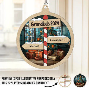 Le meilleur des cadeaux pour le sapin de Noël - Attrape-soleil personnalisé pour fenêtre - Cadeau de Noël pour les membres de la famille