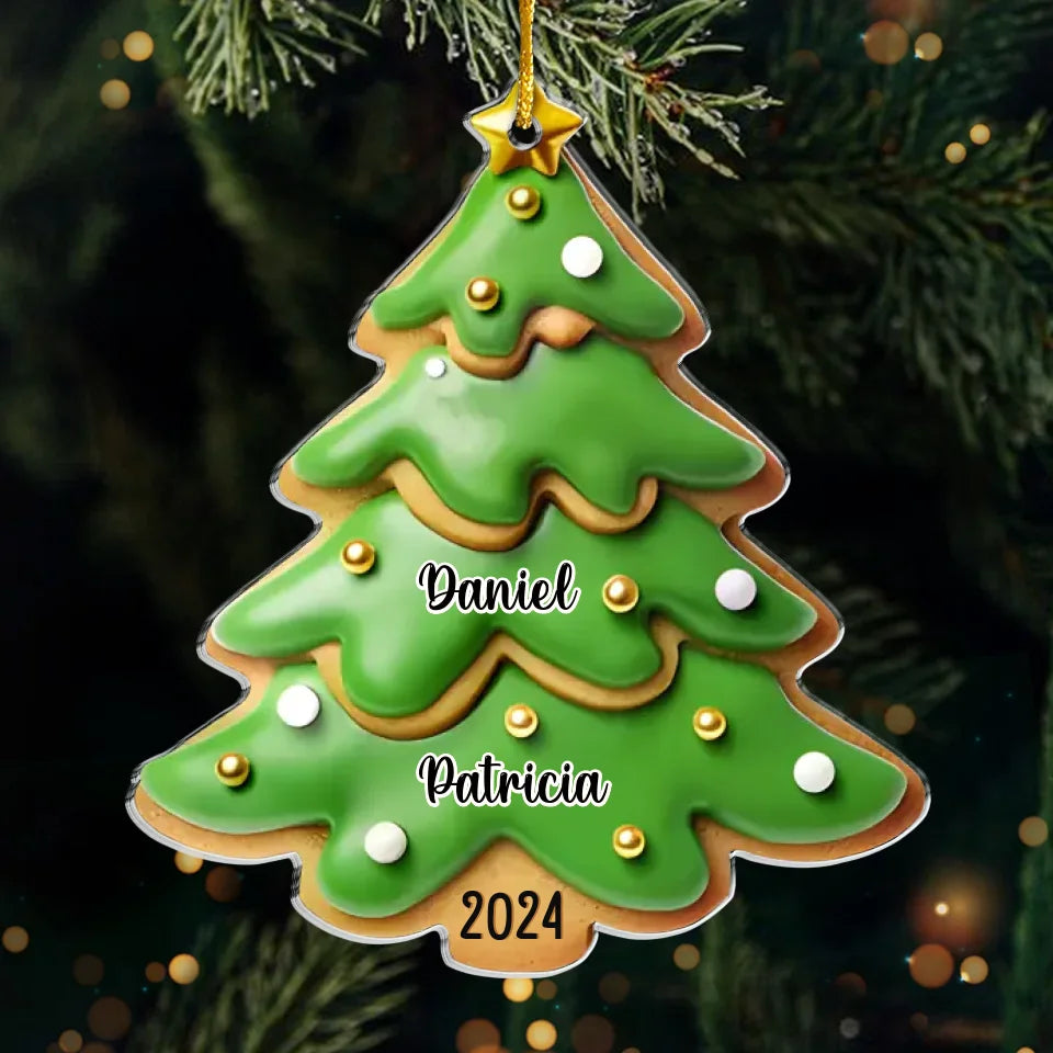 Les fêtes de fin d'année sont un moment privilégié pour la famille - Ornement personnalisé imprimé effet gonflable 3D pour la famille - Forme personnalisée en acrylique - Cadeau de Noël pour les membres de la famille