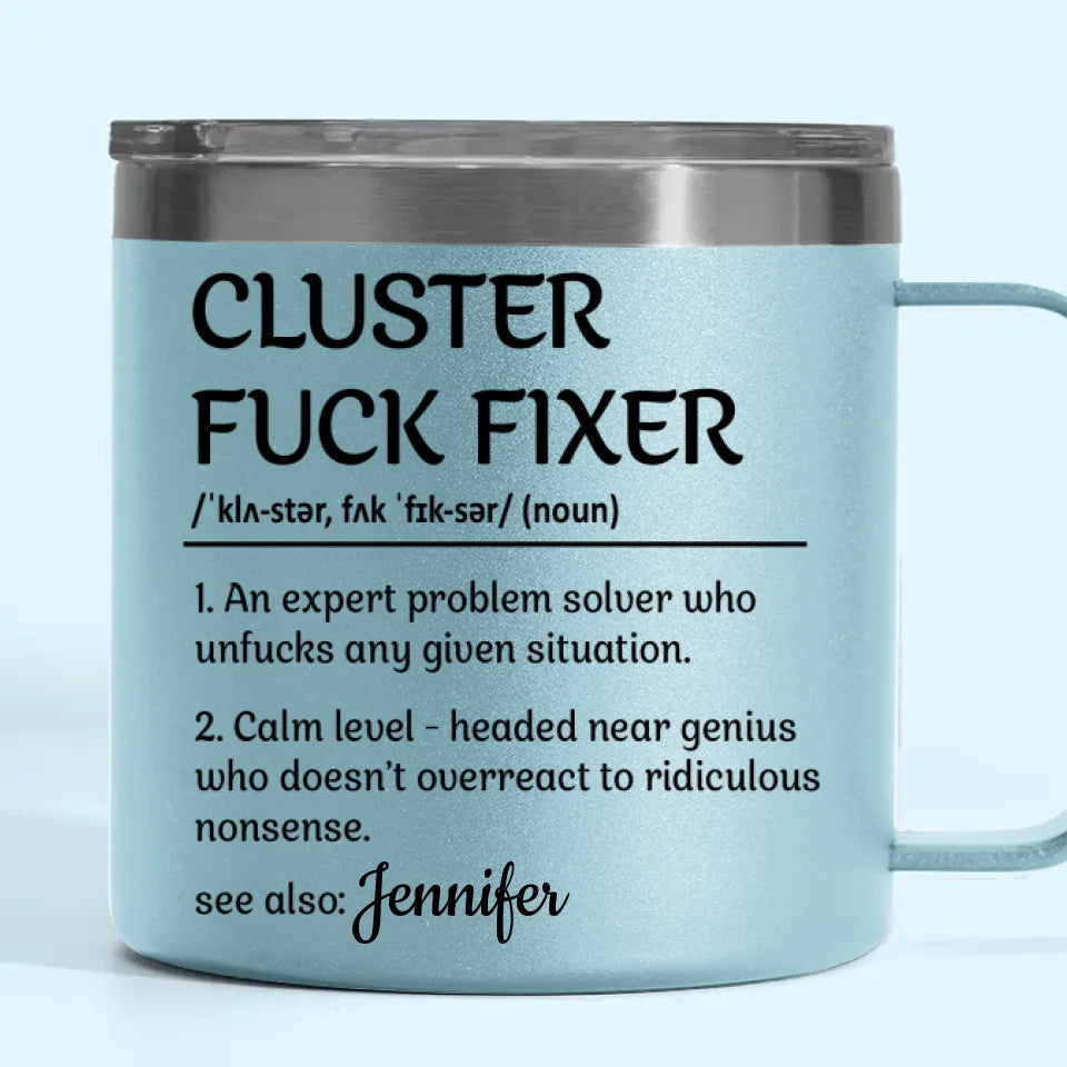 J'apprécie les efforts que vous mettez dans votre travail - Gobelet personnalisé en acier inoxydable de 14 oz avec poignée pour collègue - Cadeau pour collègues, amis de travail, collègues