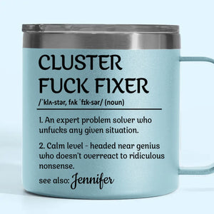 J'apprécie les efforts que vous mettez dans votre travail - Gobelet personnalisé en acier inoxydable de 14 oz avec poignée pour collègue - Cadeau pour collègues, amis de travail, collègues