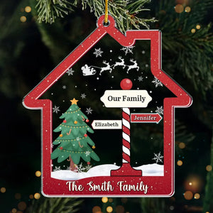 Noël, c'est la famille et l'amour - Décoration personnalisée pour la famille - Forme personnalisée en acrylique - Cadeau de Noël pour les membres de la famille