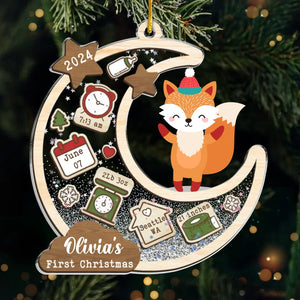 Premier Noël de bébé - Décoration personnalisée pour la famille - Acrylique de forme personnalisée - Cadeau de Noël pour bébé, nouveau-né, premier Noël