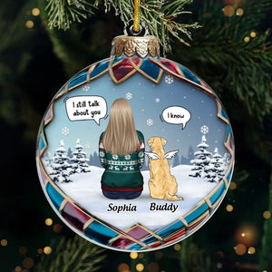 Votre esprit brille de mille feux à Noël - Ornement commémoratif personnalisé en acrylique de forme personnalisée - Cadeau de condoléances, cadeau de Noël pour les propriétaires d'animaux et les amoureux des animaux