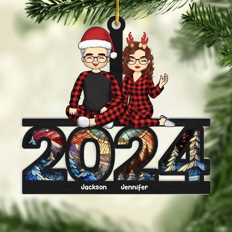 Que tous vos vœux de Noël se réalisent - Ornement personnalisé pour la famille - Forme personnalisée en acrylique - Cadeau de Noël pour les membres de la famille