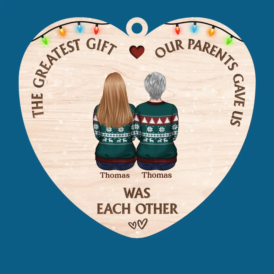 Les frères et sœurs sont le plus beau cadeau que le Père Noël puisse offrir - Décoration familiale personnalisée - Bois en forme personnalisée - Cadeau de Noël pour les membres de la famille, les frères et sœurs