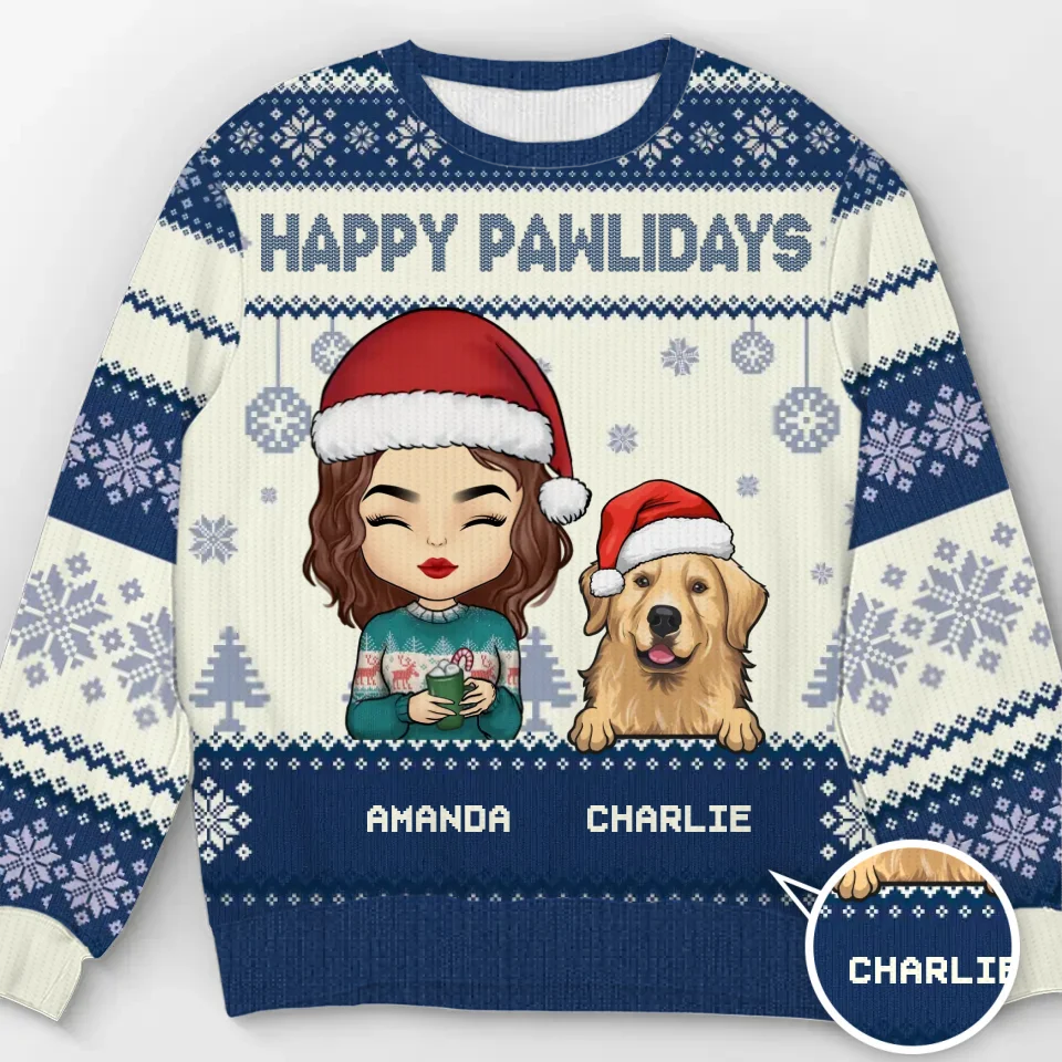 Vœux de Noël géniaux - Sweat-shirt personnalisé pour chien et chat - Pull en laine unisexe - Cadeau de Noël pour propriétaires et amoureux des animaux