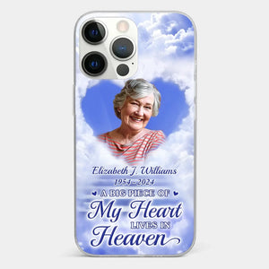 Photo personnalisée « Je suis toujours avec toi » - Étui de téléphone transparent personnalisé commémoratif - Cadeau de condoléances pour les membres de la famille