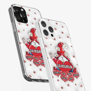 L'amour d'une mère est sans limites - Coque de téléphone transparente personnalisée avec effet gonflé en 3D - Cadeau pour maman et grand-mère