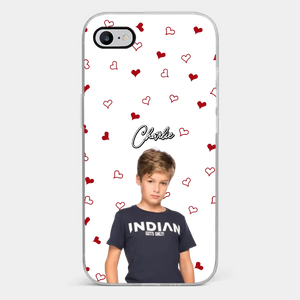 Photo personnalisée « Je t'aime tellement » - Coque de téléphone transparente personnalisée pour famille - Cadeau pour maman, grand-mère
