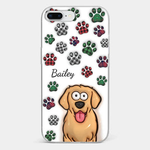 My Prints Follow Every Places You Go - Dog & Cat Personalized Custom 3D Inflated Effect Printed Clear Phone Case - Gift For Pet Owners, Pet Lovers