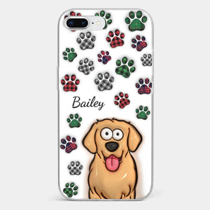 My Prints Follow Every Places You Go - Dog & Cat Personalized Custom 3D Inflated Effect Printed Clear Phone Case - Gift For Pet Owners, Pet Lovers