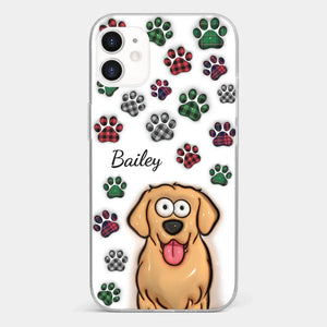 My Prints Follow Every Places You Go - Dog & Cat Personalized Custom 3D Inflated Effect Printed Clear Phone Case - Gift For Pet Owners, Pet Lovers